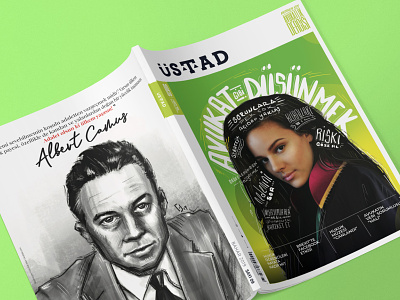 9th issue of Ustad Magazine cover design digital illustration illustration law lawyer magazine cover magazine design portrait procreate