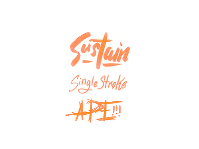 Sustain lettering type