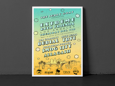 Extreme Beer Poster cityscape design illustration los angeles poster design