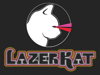 Lazer Kat Logo bar bar logo cat illustration laser logo logo design west hollywood