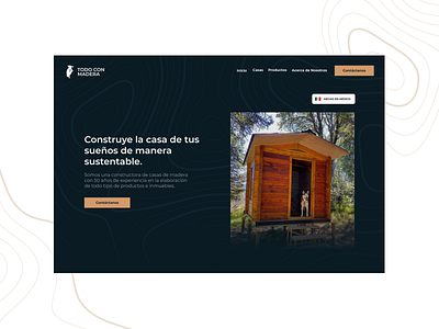 Todo Con Madera - Website cabin casas construction dark elegant madera mexico topography website wood wooden woodwork