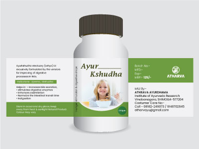 Ayur Kshudha branding graphic design illustrator label design packaging design