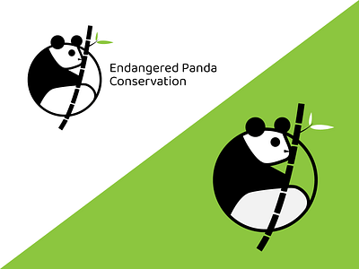 Daily Logo Challenge #3 - Panda conservation cute dailylogochallenge logo logo design minimalist panda pandalogo