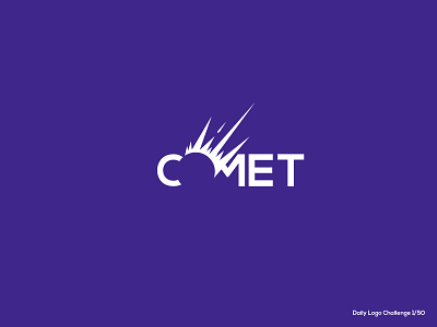 Comet design logo negativespace