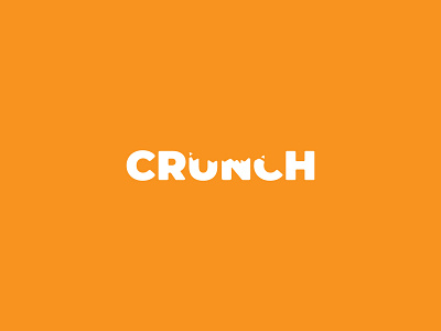 Crunch design logo typography vector