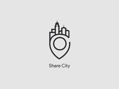 Share City city city guide cityscape design flat icon logo minimal