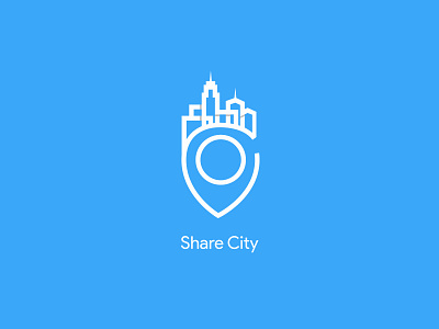 Share City city city guide cityscape design flat icon logo minimal