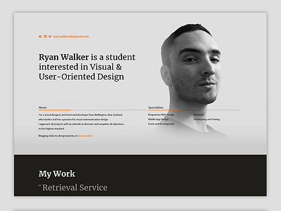 1 Day Portfolio coding cv design portfolio ui ux web