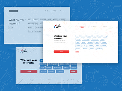 True North - Interest Picker adobe animation blue branding coding design flat icon illustration lettering mobile responsive typography ui ux vector web webdesign website xd