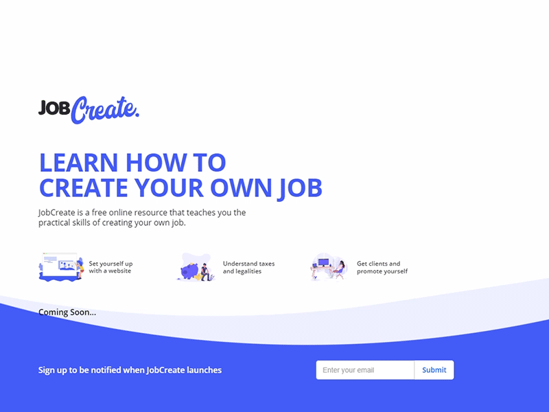 JobCreate adobe animation app blue branding coding design illustration logo mobile portfolio responsive typography ui ux vector web webdesign website xd