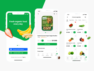 Healthy food delivery app app debut delivery design designs eshop follow food food and drink food app healthy interface like market order organic ui ux