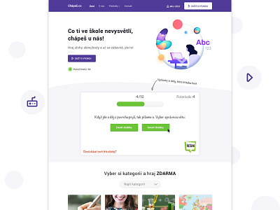 Online education platform for students children education game kids learn online platform startup student ui ux website