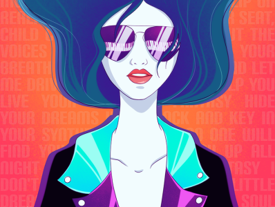 Telelectrix - Show Poster 80s band illustration music nagel poster procreate retro design retrowave synthwave