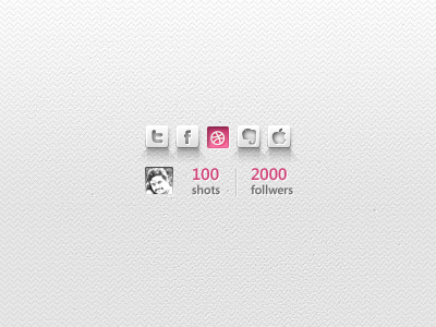 Social Icons dribbble facebook icons shadows shots social social icons twitter