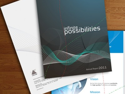 Infinite Possibilities annual report brochure design dribbble graphic design infinite minimal possibilities