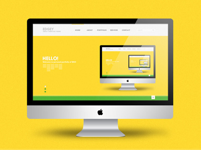 website design design dribbble minimal personal portfolio web design website yellow