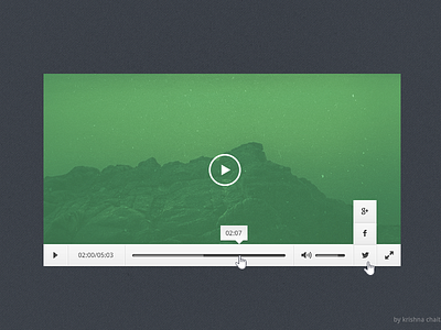 Freebie - Video Player PSD design elegant free psd freebie freebies interface design player player design psd simple ui user interface ux video video player