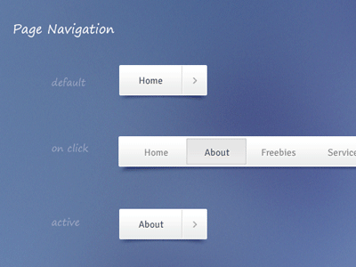 Freebie - Navigation (Free PSD and CSS) blue css download freebie menu minimal navigation page psd social bar