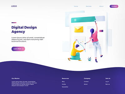Digital Agency 2d agency agency branding designer digital design graphic design illustration illustrations logo ui ux vector