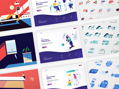 2018 2d branding colors flat illustrations graphic design icons iconset illustration illustrations ui ux vector web