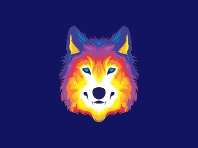 Serigala // Wolf animal art artwork design face head illustration mascot vector wild wildlife wolf wolve