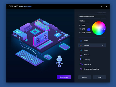 GALAX Aurora Sync software ui ui