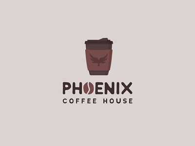 Phoenix Coffee House logo :) branding coffee coffeehouse design illustration logo logo designer phoenix typography vector