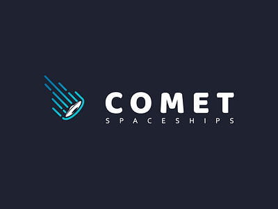 Comet logo branding comet design icon logo spaceship