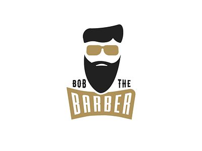 Bob The Barber - barber logo barber branding design flat icon logo typography