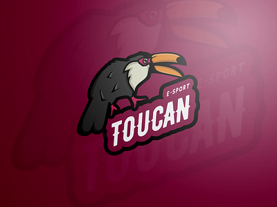 Toucan e-sport logo animal branding design icon illustration logo toucan typography vector