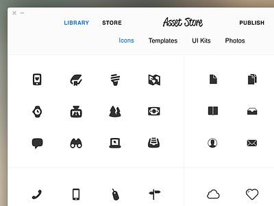 Asset Store asset store icons mac app