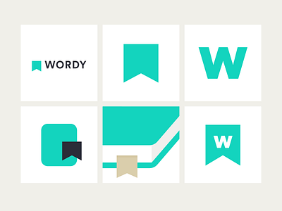 Wordy bookmark icon ios logo