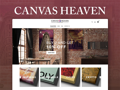 CanvasHeaven Website canvas interface ui ux website