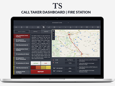 Call Taker Dashboard | Fire Station fire station ui ux webapp