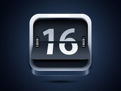 Metal calendar icon