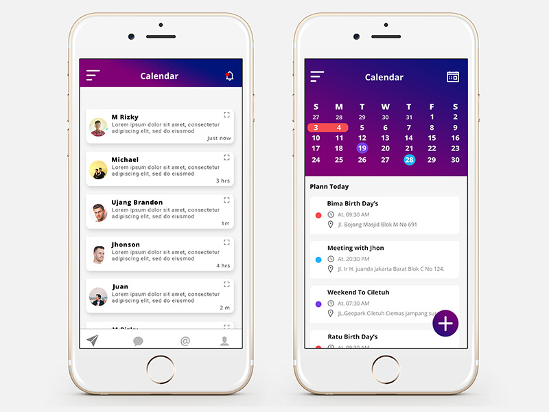 Download App Calendar Plan Mockup by Muhamad Sabili on Dribbble