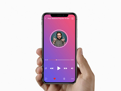 Music player Mock Up app design experience interface iphone mockup music popular ui ux x
