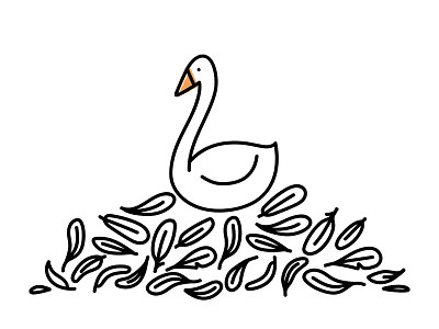 Doodles for a Trivia App app doodles duck feathers vector