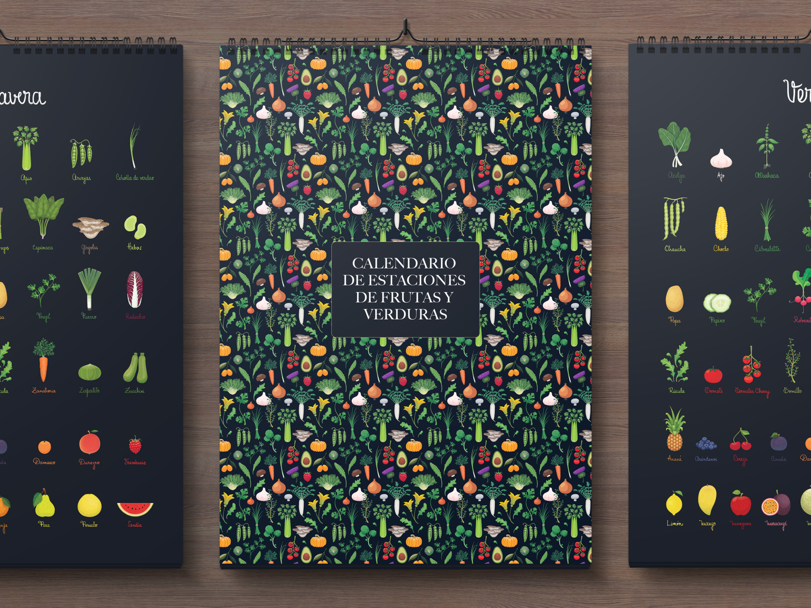 Fruits & Vegetables Seasonal Calendar by Flor Cebolla on Dribbble