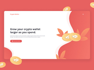 Dribbble Image bitcoin clean crypto cryptocurrency illustration landing page ui ui ux wallet web design website