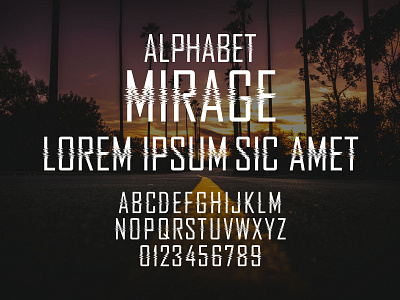 Mirage font distortion font graphic design sans serif title