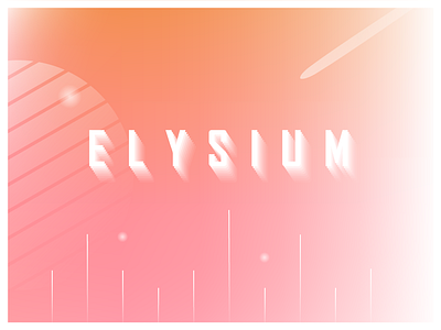Elysium abstract art cosmos creative design flat illustration minimal vector web
