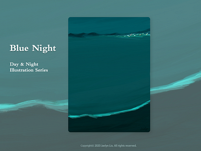 Illustration:Blue Night artworks drawings illustration night paintings photoshop procreate