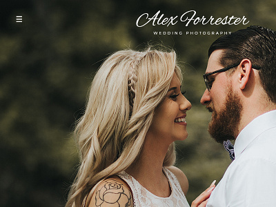 Freebie PSD: Wedding Photography Landing Page