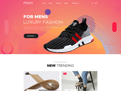 Mufti - Multipurpose e-Commerce PSD Template book clothes drone fashion landing page landing product psd shop smartwatch store template virtual reality vr wine