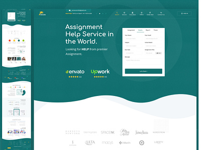 Exams, Report and Thesis Help Assignment Services Figma template