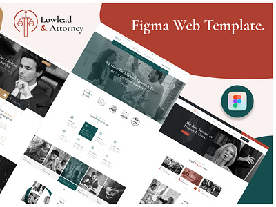 Figma web template business corporate creative design ecommerce fashion illustration logo lowyer marketing modern