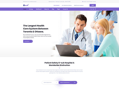 OSUK - Medical, Hospital, Doctor and Health care PSD Template