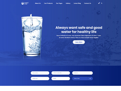 Drinking Mineral Water Delivery PSD Template delivery drink drink water drinks store filter mineral water online store water water delivery