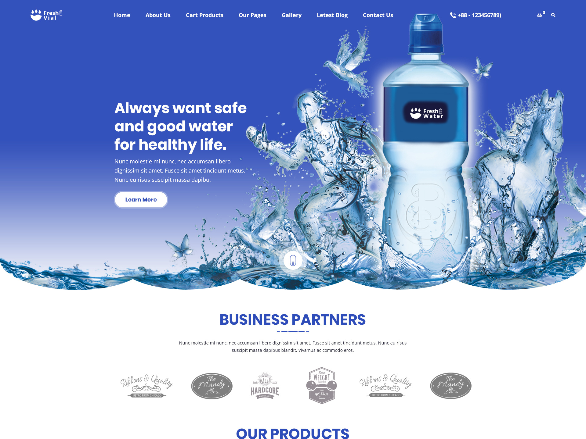 Drinking Mineral Water Delivery PSD Template by Towkibur Rahman on Dribbble